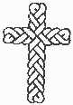 Крест старопечатный, плетеный